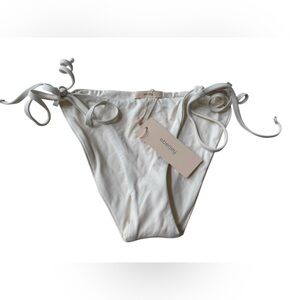 NWT Eberjey Women’s So Solid Sadie Bikini Bottoms in Ecru in size Small